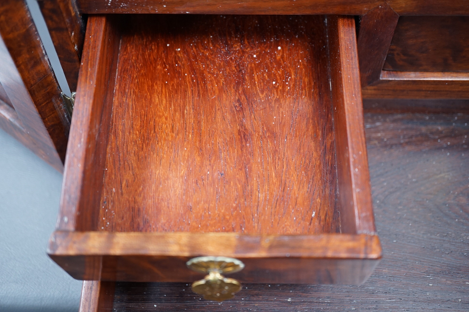 A Chinese burrwood scholar's cabinet, 19th century
